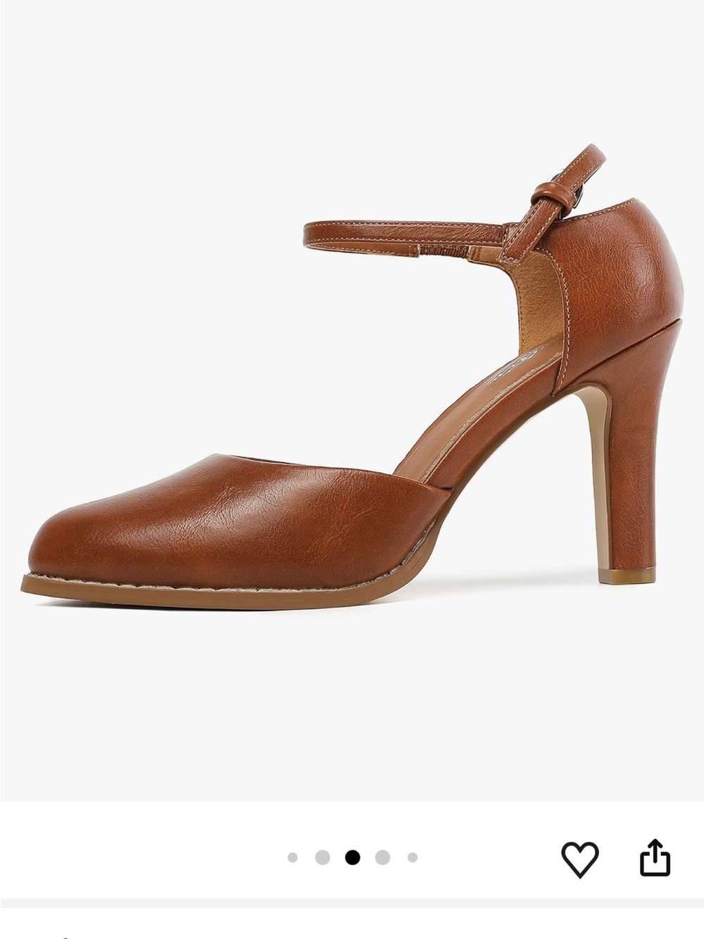 Women's Brown Ankle-Strap Heel